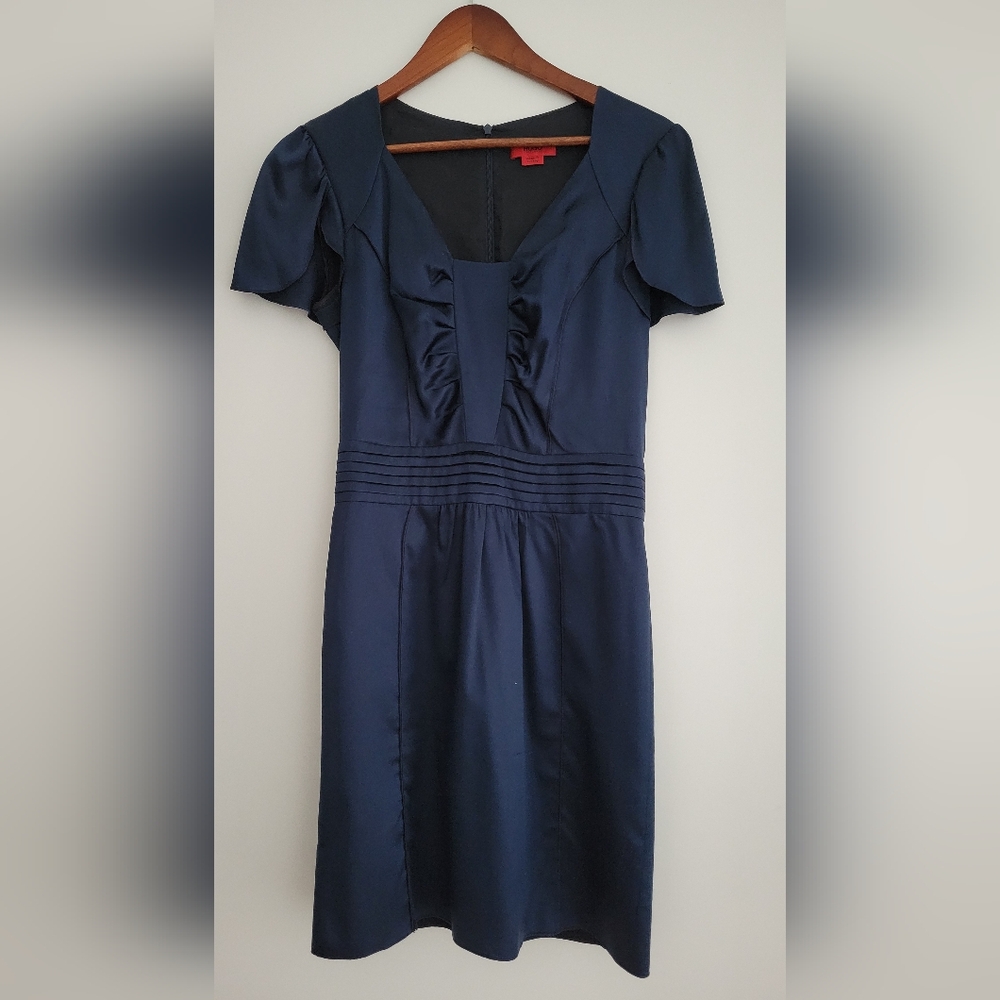 HUGO BOSS Navy Silk Dress US Size 4